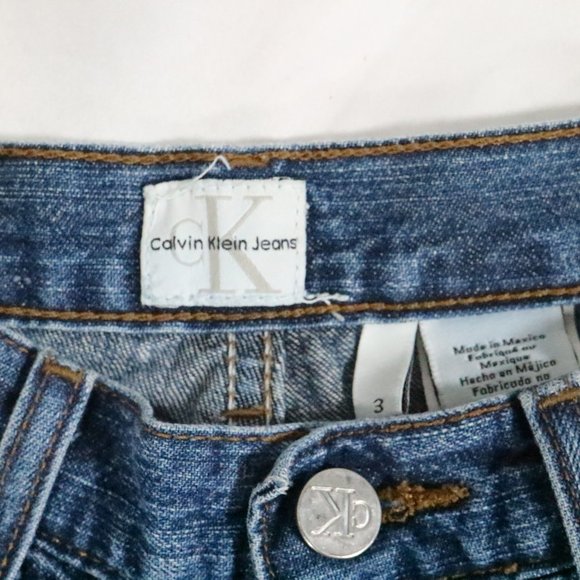 VTG CALVIN KLEIN Denim Cut-off Shorts Sz 3 - Picture 11 of 12